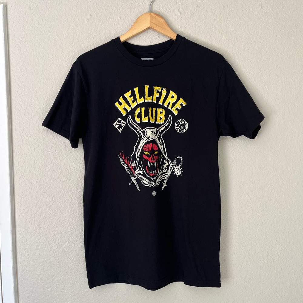 Stance Hellfire Club The Crew T Shirt Unisex Medium Black Short Sleeve Cotton